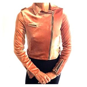 HUDSON velvet moto jacket